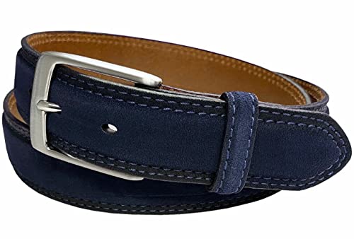 Image of Men's Belt Suede Full Leather Belt Casual Dress Leather Belt 1-3 /8 inch(35mm) Wide, Multi-Style Options
