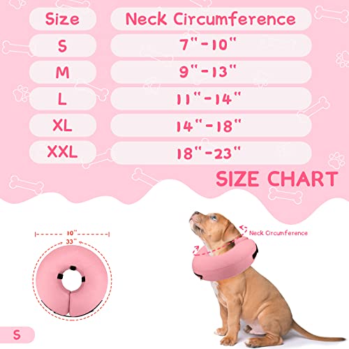 Image of Supet Inflatable Dog Cone Collar Alternative After Surgery, Doggie Neck Donut Collar Recovery ECollar for Post Surgery, Soft Dog Cone for Small Medium Puppies Cats