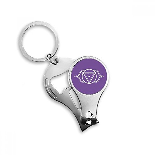 Cadeau porte-clés multi-fonction coupe-ongles triangle décapsuleur motif totem - 2
