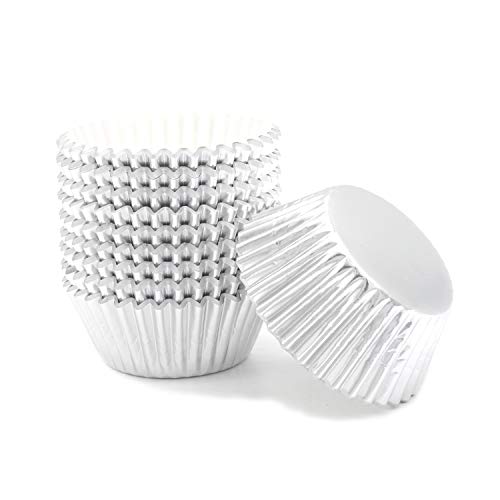 Mombake Standard Silver Foil Cupcake Liners Muffin Baking Cups For Party And More, 200-Count #TOP4