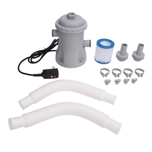 Walfront Swimming Pool Filter Pump 330 Gallon Cartridge Pool Filters Pump System Electric Pool Water...