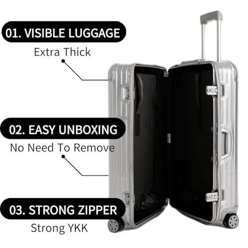 RIMOWA Compatible Clear Luggage Cover Roungecover for Essential Check-In L 832(810), 734