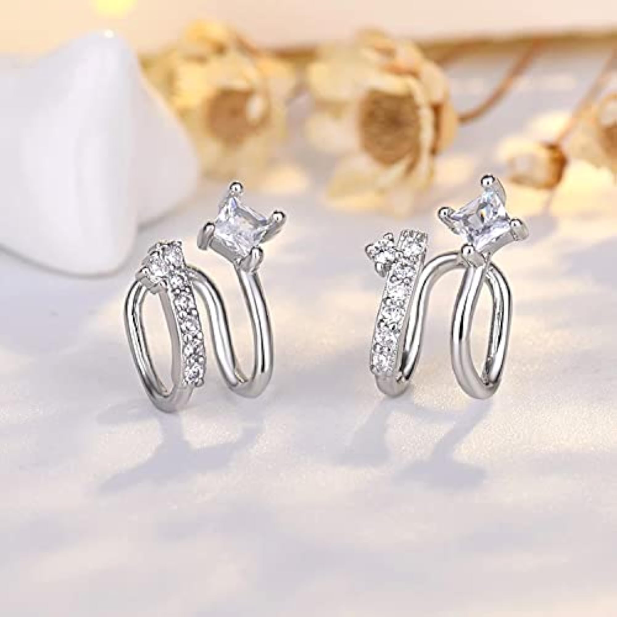 Crystal Ear Cuffs Earrings, Stylish Birthday Gift