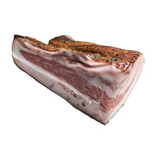 BAVAREGOLA Guanciale Speck aus Italien - Fettbacke 250g am Stück - Südtiroler Speck Spezialität luftgetrocknet & geräuchert von Viktor Kofler/Lana