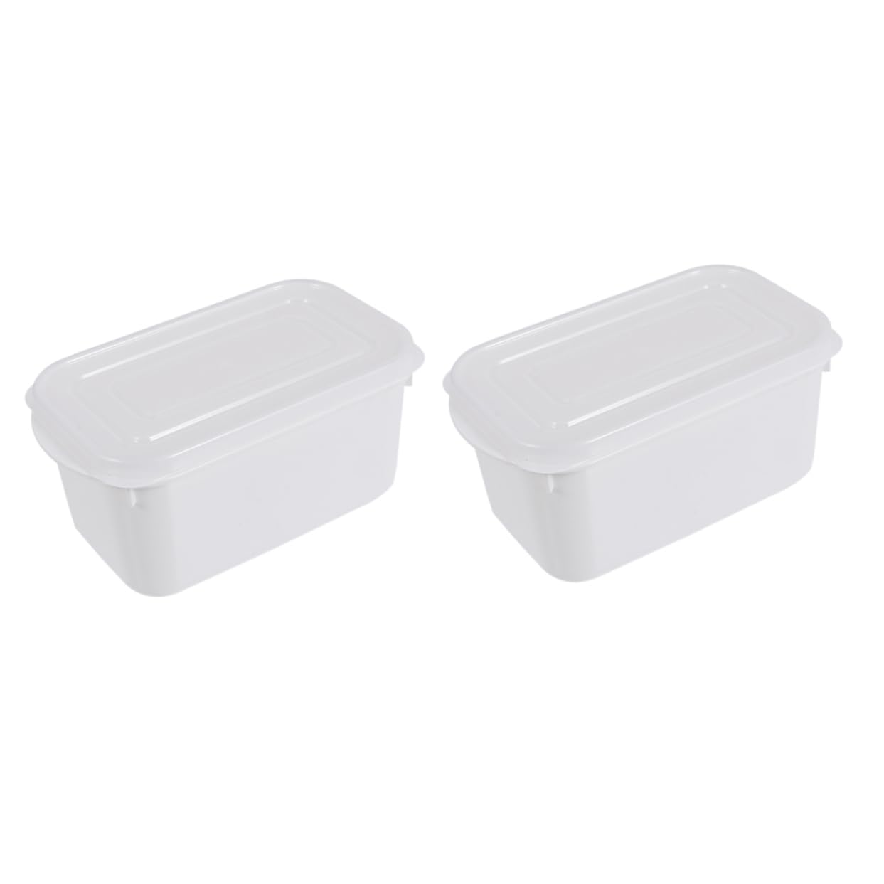 UTHCLO 2pcs Box Crisper Refrigerator Food Container Travel Bento Plastic Food Container Plastic Organizer Bins Clear Fridge Bins Fruit Fresh Keeper Pp White Cooler Box Cupboard