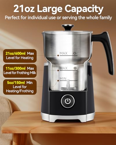 Compact Milk Frother and Steamer for Home Use - Effortless One-Button Operation - Image 5