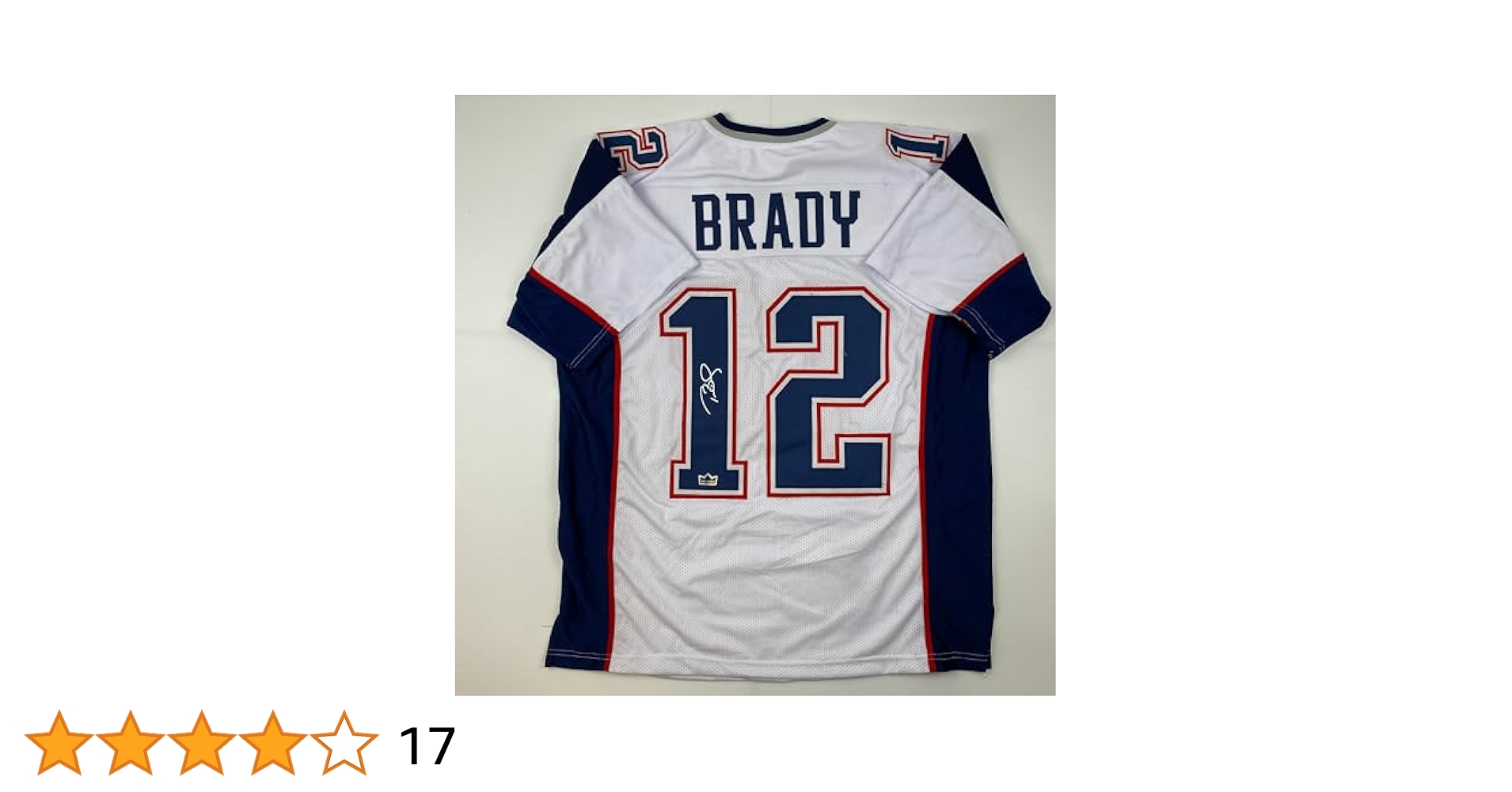 Facsimile Autographed Tom Brady New England White Reprint