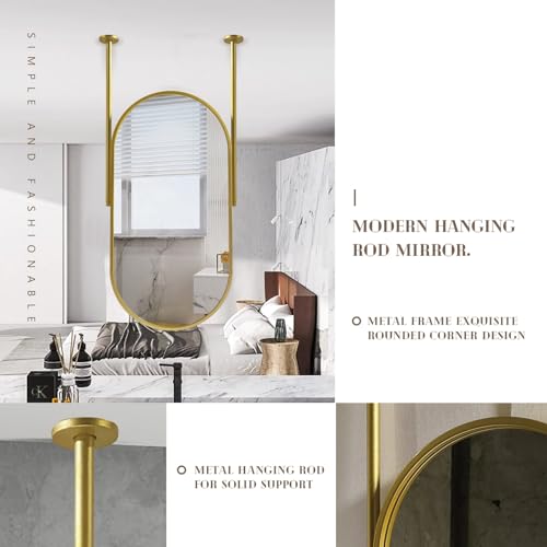Miroir suspendu plafond pour manque de place murale salle de bain - 3