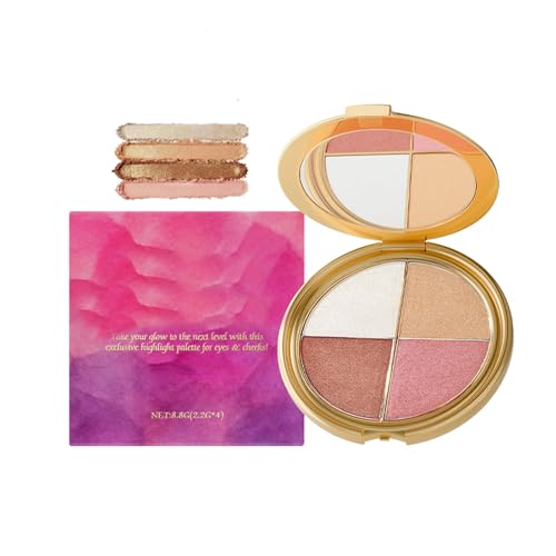 Eye & Cheek Palette- Eyeshadow and Highlighter Makeup Eyeshadow & Highlighter Duo with Radiant Color Palette Seamless Blendability for All-Day Day-to-Night Wear