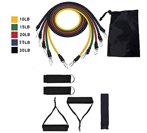 MSDMY Home Gym Exercise Resistance Band Stackable 5 Pieces Set, Portable Workout Bands with Handles MSDMY Home Gym Exercise Resistance Band Stackable 5 Pieces Set, Portable Workout Bands with Handles