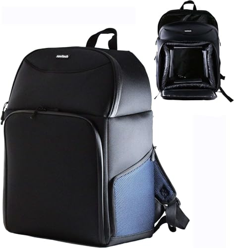 Estuche portátil rígido Navitech negro y azul compatible con HP Pavilion 570-p057na Desktop PC miniatura 1
