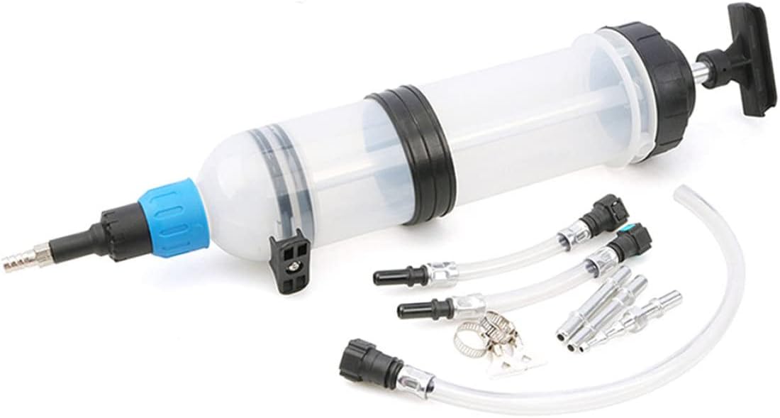 Oil Syringe Liquid Extractor Automobile Fuel Transfer 1500ml Large Capacity for Brake Fluid Engine Cooolant Big tubing syringe, White