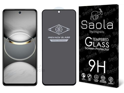 Image of Saola Ultra Privacy Tempered Glass For Tecno Spark 30 (PACK OF 1) with Free Installation Kit. Full screen Coverage. Free Replacement If Received Damaged - 6.78 inch