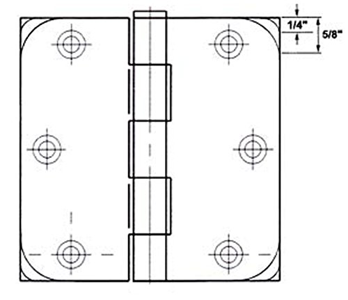 Gliderite Hardware 3500-Pc-12 Polished Chrome Finish 3.5 Inch Steel Door Hinges Square Corners 12 Pack #TOP2