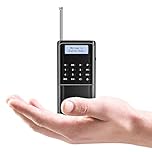 Raddy RD23 Portable Digital DAB/DAB+ Radio with Bluetooth, Clear LC-Display, USB-C Rechargeable, 110 Preset Stations, FM, Headphones Jack, for Home & Travel, Black