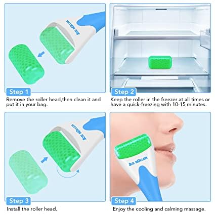 Miniatura 6 de LitleFoxAR - Rodillo de hielo Uniser para el cuidado de la piel, cara, ojos y cuerpo, masajeador de frío reutilizable, rodillo, hinchazón, alivio