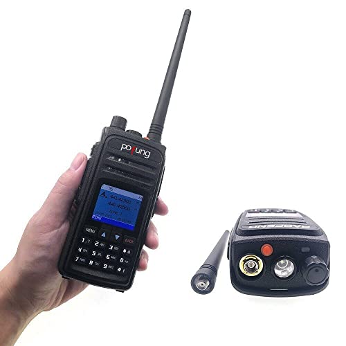 Pofung Dm-1702 Dmr Radio Dual Band Dual Time Slot Tier 1&2 Dmr Digital/Analog Walkie Talkie For Adults,With Programming Cable #TOP5
