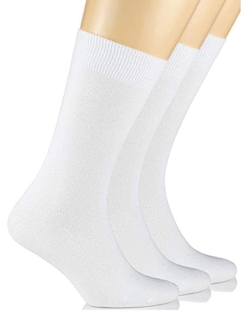 Image of Pure Cotton And Smell Free Men & Women Regular Formal Black Calf length combo Socks Anti-Slip | Sweat Absorbent | School socks | office socks | Sports | Running & Hiking