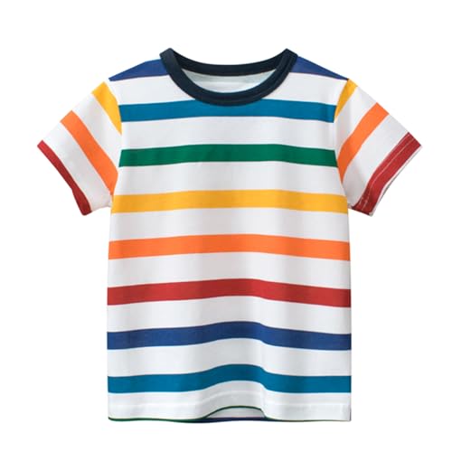 2 Pack Boys T-Shirts Kids Short Sleeve Shirts Toddler Summer Basic Tees Casual Tops Size 2-7.3