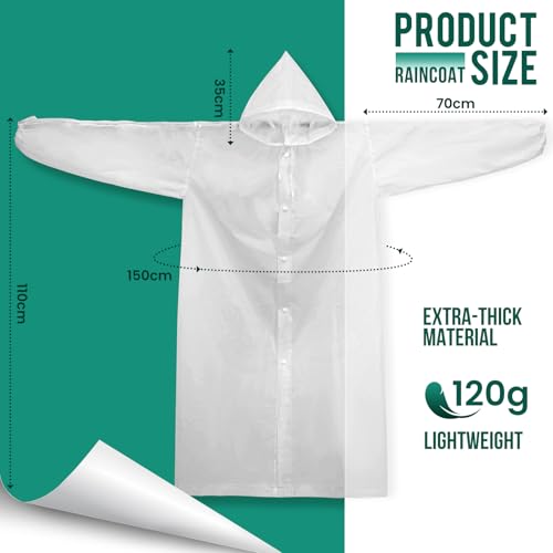 Aolegoo 2 Stück Regenponcho, Wiederverwendbarer, Tragbarer Unisex-Regencape für Fahrrad, Wandern, Camping, Ausflug, Angeln, Konzert, Stadion, Festival (Gelb)