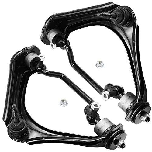 Image of Detroit Axle - 8pc Front End Control Arms Kit for 2002-2003 Ford Explorer Mercury Mountaineer, 4 Upper & Lower Control Arms w /Ball Joint 4 Tie Rod Ends Replacement