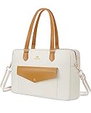 MATEIN Laptop Bag for Women 15.6 Inch, Water Resistant Computer Briefcase Bag for Work, Lightweight Cute Messenger Shoulder Satchel Bag Laptop Tote Crossbody Handbag for Office Travel College, Beige