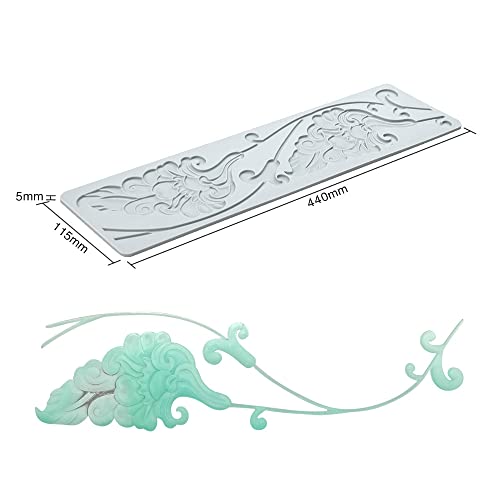 Tappetino in pizzo fondente in silicone, stampo