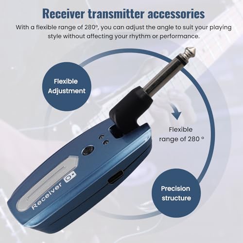 Sistema inalámbrico para guitarra USB recargable Transmisor y receptor inalámbricos para guitarra eléctrica, Sistema inalámbrico para guitarra, B miniatura 4