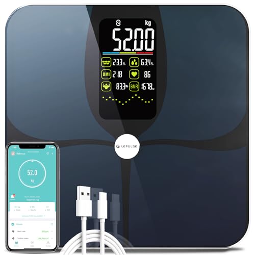 Lepulse Smart Scales for Body Weight Body Fat Scales with Large Display and Trend