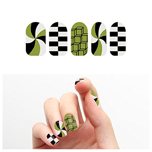 Tattify Retro Nail Wraps - Kaleidoscope (Set of 22)