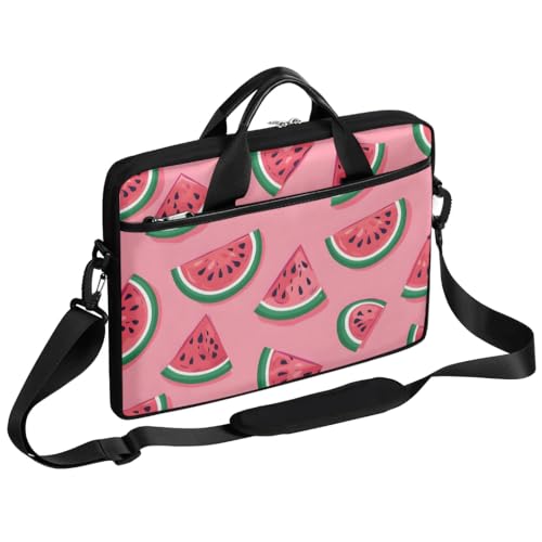 Shoulder Bag for Laptop Watermelon Theme 14/15 Inch Laptop Sleeve Waterproof Computer Bag for Notebook & Tablet Shockproof Laptop Case for Work Travel