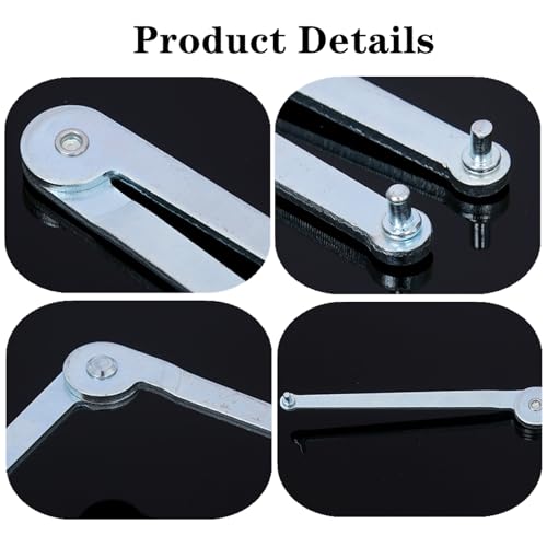 QCVENL 1 PCS Spanner Wrench Universal Adjustable Angle Grinder Wrench Pin Spanner Wrench Locknut Wrench for Backing Pads on Angle Grinder and Round Nuts with Drilled Holes(4mm) - Image 3