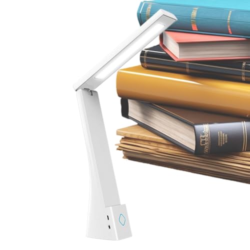 Lampada da Scrivania, Lampada da Scrivania per Lettura Anti Affaticamento, 3 Modi Regolabile Pieghevole Lanterna Per Lettura Banco Da Lavoro Camera Da Letto Dormitorio Universitario Studio A Casa E
