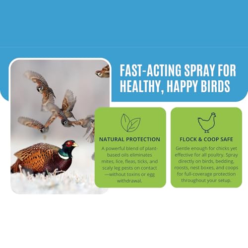 Image of Colton's Naturals Poultry Spray 32 oz - for Chickens - Helps with Mites, Lice, Fleas & Scaly Leg - Safe for Coops, Birds & Backyard Poultry