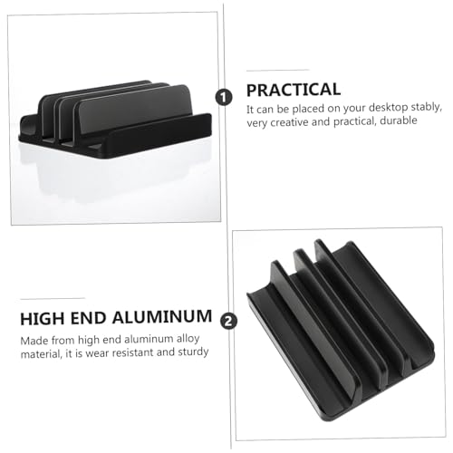 Soporte vertical aluminio para laptop doble base portátil miniatura 3