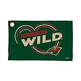 Northwest NHL Minnesota Wild Golf Towel – Official Licensed Microfiber Waffle Fabric, Absorbent 16x25 in Club Cleaning Accessory, Droplets Design