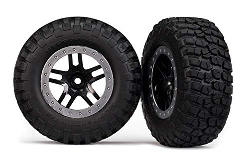 TRAXXAS Raptor Slash 2WD BF Goodrich MUD at Wheels & Tires Black Wall 5885 5883