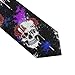 Men's Fashionable Red Rose Skull Purple Black Necktie - Durable Skinny Paisley Necktie for Meeting Office, Suit Accessories
