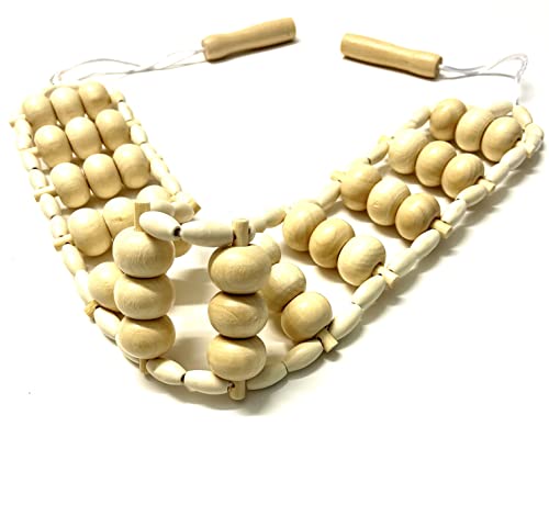 Massage Massagegerät Rücken Massageroller Rückenmassagegerät mit Grif Roller aus Holz Cover