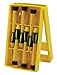 SE 7549SD 6-Piece Mini Screwdriver Set with Storage Case, Yellow/Black