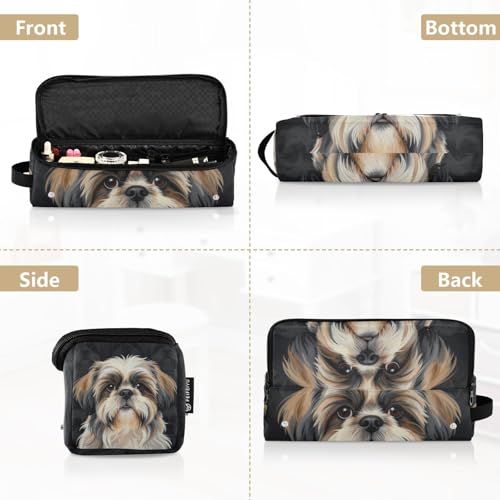 Bolsa de viaje para herramientas de cabello y alfombrilla resistente al calor con cremallera, organizador removible para planchas y rizadores miniatura 5