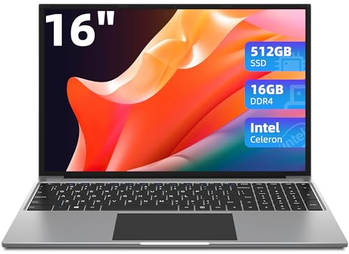 jumper Computer Portatile, 16 Pollici FHD HD PC Portatile, 16GB RAM 512GB...