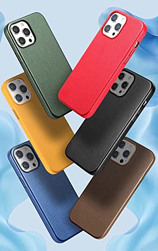 Étui iPhone 13 Pro rouge en cuir synthétique antichoc