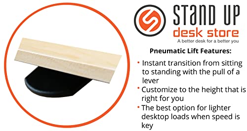 S Stand Up Desk Store Pneumatic Adjustable Height Standing Desk Computer Workstation (Black Frame/Matte Black Top, 48In Wide #TOP5