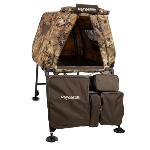 Image of Momarsh Final Stand Dog Adjustable Training Platform & Storage Panel | Hunting Stand | Elevated Pet System for Place, Agility & Steadiness | Dog Trainer System | Mesh Bottom Mud Feet | 150lb Capacity