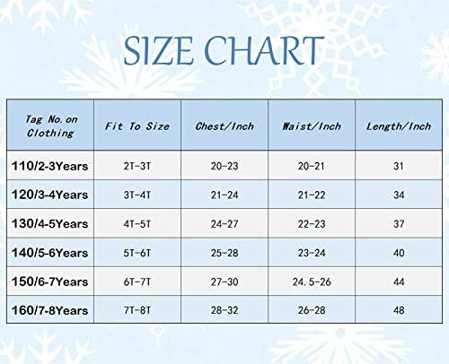 Esvaiy Girls Princess Dress Costume - Birthday Party Dress Up For Toddler Girl (5-6 Years, Blue) #TOP3