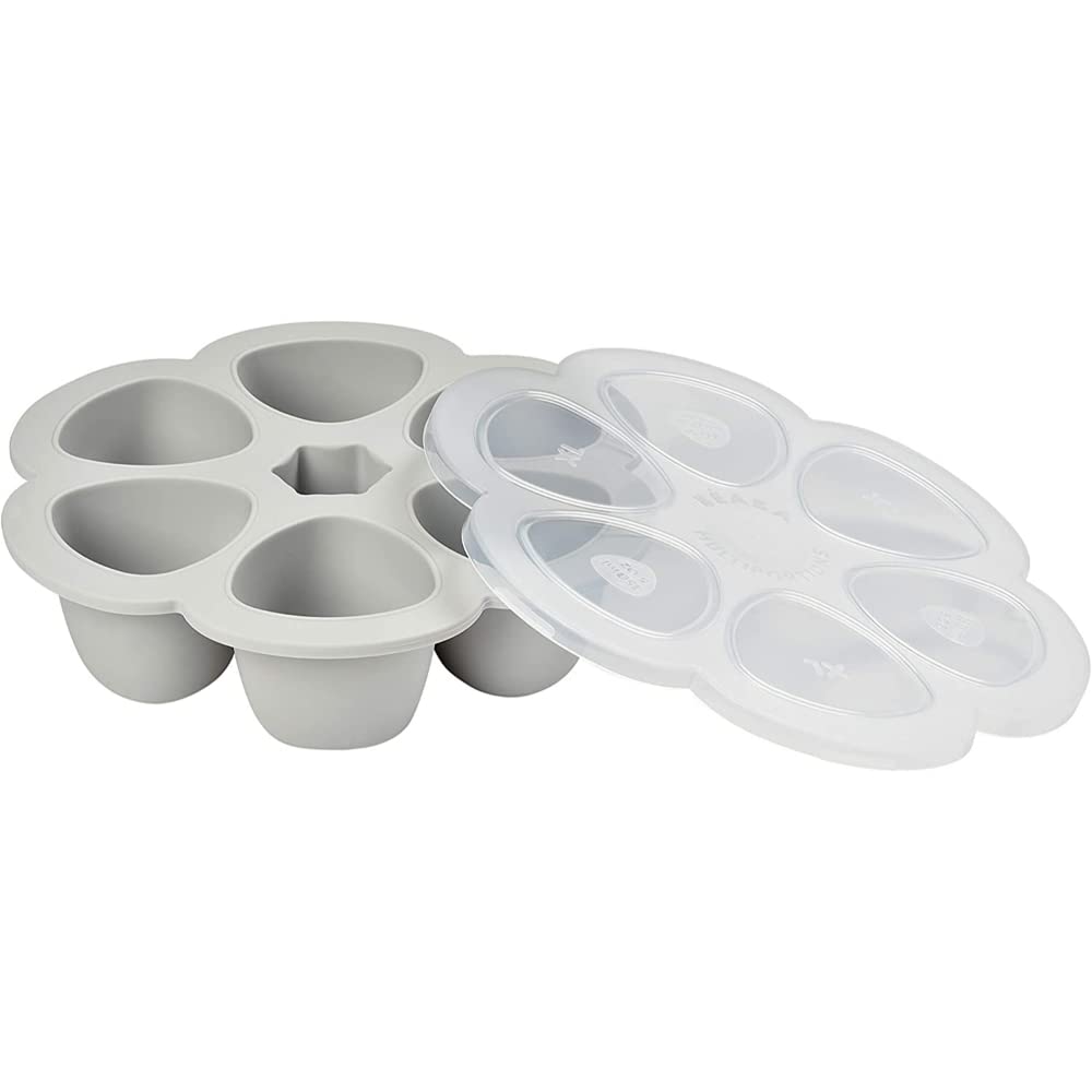 BÉABA Vasetti Multipli in Silicone 6 Scomparti 150 ml Grigio