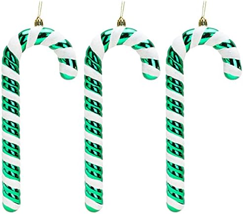Christmas Concepts® Pack of 3250mm Extra Large Candy Cane Baubles  Shiny & Glitter Decorated  Christmas Decorations (Black)