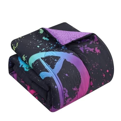 Latitude Modern 3 Piece Peace Sign Comforter Sets, Black, Twin - Twin Xl (Wk689914) #TOP3