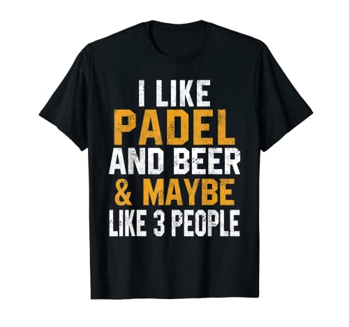 Gracioso Me Gusta Padel Y Cerveza Entrenador Jugador De Camiseta